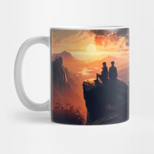 Mountain Hiking Sunset, Adventure Travel Mug